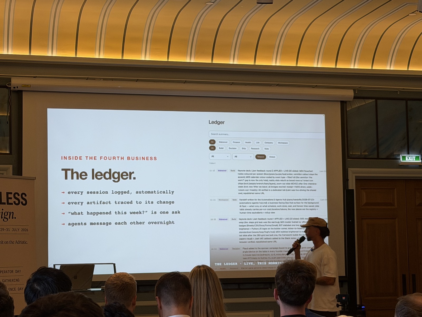 The ledger slide, second shot