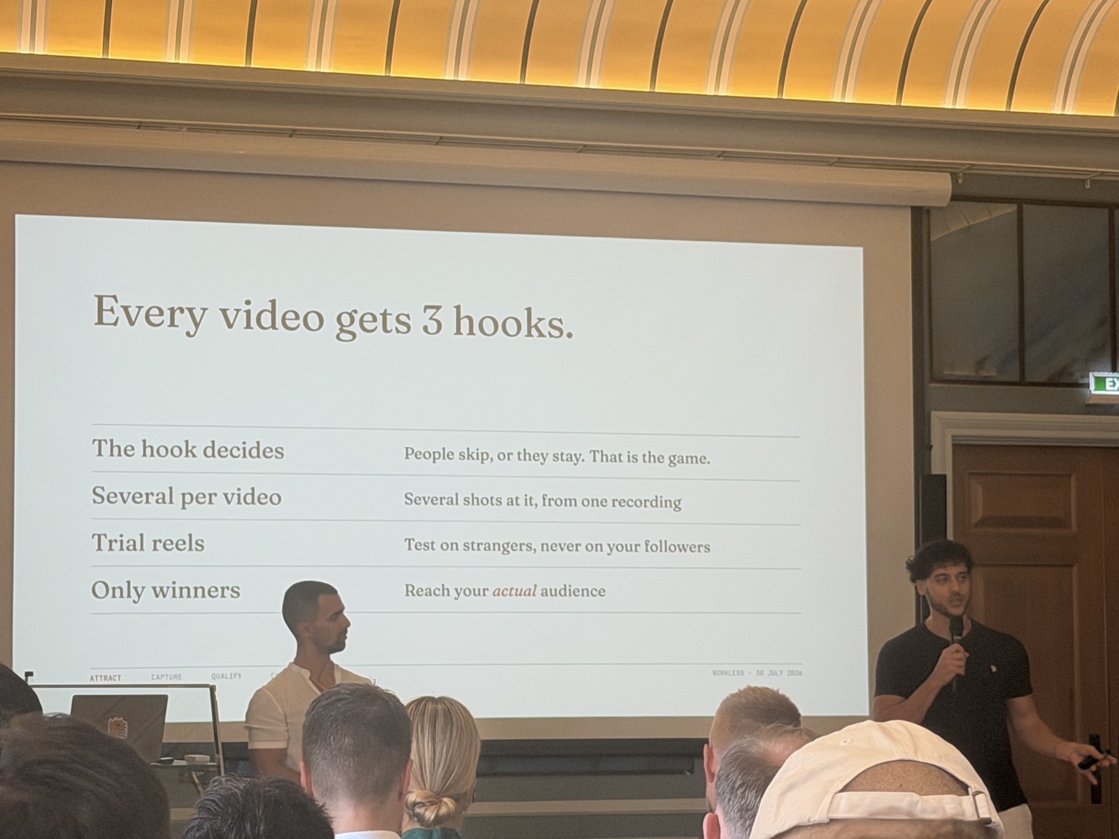 "Every video gets 3 hooks" - trial reels tested on strangers, only winners reach the real audience