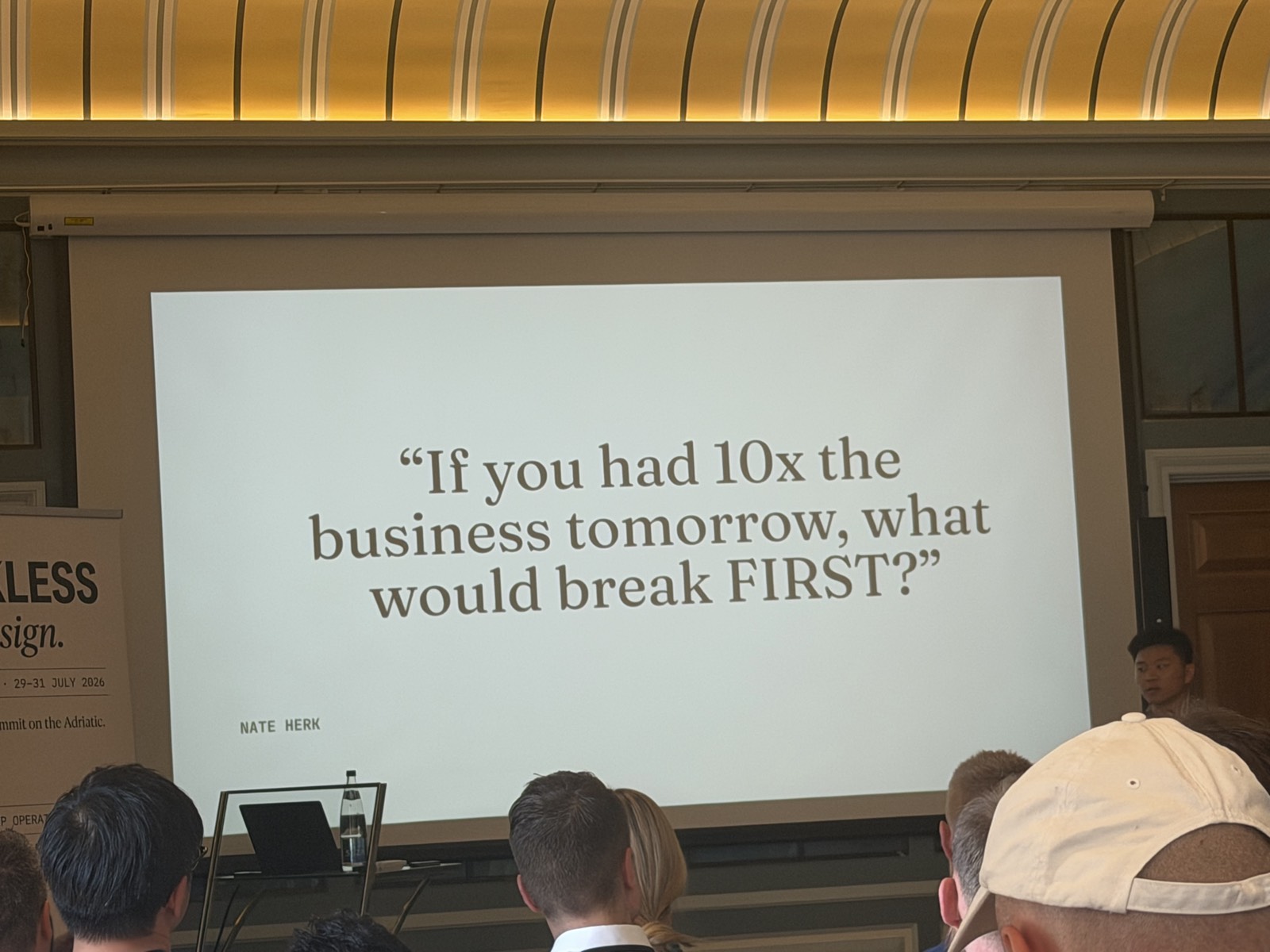 Discovery question 1: "If you had 10x the business tomorrow, what would break FIRST?"